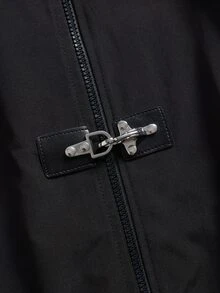 SHEIN Teen Boy Autumn Casual Versatile Solid Color Jacket - Black - View 4