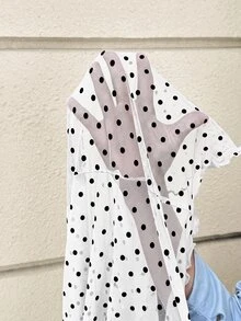 MaterniWear 孕婦波點休閒日常夏季旅行洋裝 - 白色 - 查看 10
