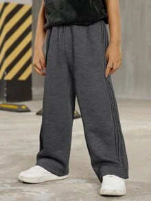 SHEIN Boys Clothes Simple Street For Sports Suitable For School - Dark Grey - View 6