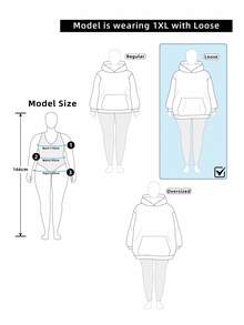 EMERY ROSE 南瓜楓葉花卉印花休閒簡約大尺碼衛衣，適合派對穿搭 - 彩色 - 查看 6