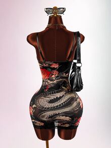 Amplova Women's Sexy Street Lace Cup Design Mini Dress - Black - View 9