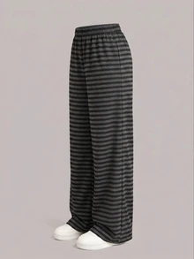 Celana Jogging Bergaris Kasual untuk Anak Perempuan Remaja, Kembali ke Sekolah Musim Gugur - MultiWarna - View 7