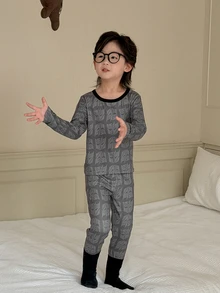 Transformers Evergreen X DAZY Young Boy All-Over Print Top And Pants Loungewear Set - Grey - View 3