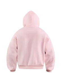 AXEPEAK Men's Casual Solid Color Hoodie Sweatshirt, Autumn/Winter - Baby Pink - View 7