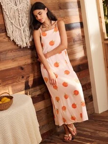Lullawish Women's Comfortable Cute Fruit Print Nightgown - White - View 1