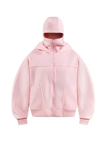 AXEPEAK Men's Casual Solid Color Hoodie Sweatshirt, Autumn/Winter - Baby Pink - View 4