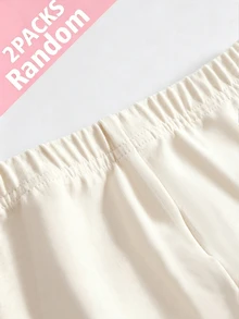 青少年女孩休閒簡約卡通圖案長款內搭褲，2件/包，適合秋冬穿著 - 彩色 - 查看 4