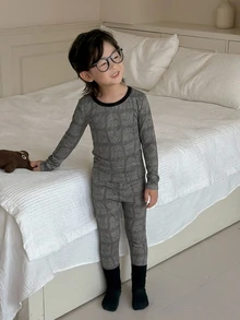 Transformers Evergreen X DAZY Young Boy All-Over Print Top And Pants Loungewear Set - Grey - View 4