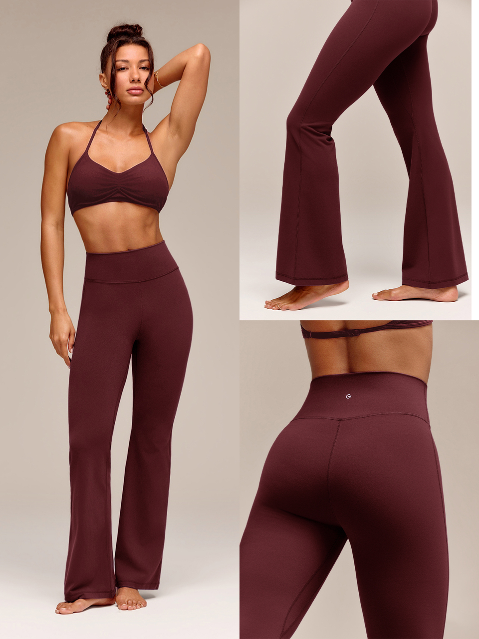31" FeatherFit™ High-Rise Flared Leggings Pants Low Impact Yoga Pilates Daily Spring Summer