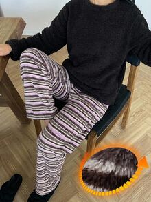 DAZY Women's Winter Warm Pajama Set With Top And Pants Fall - Black - View 4