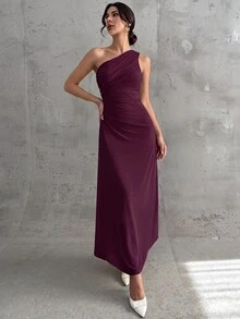 Firerie 女款優雅正式辦公通勤休閒度假派對復古教師風網紗素色 - 紫色 - 查看 3