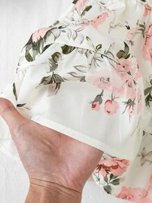 SHEIN Baby Girl & Mom Matching Floral Print Vacation Dress - Baby Pink - View 5