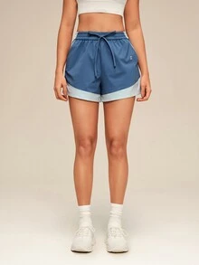 OutZeal Women Outdoor Shorts Hiking Camping Water-Resistant Elastic Waist With Pocket - Blue - View 7