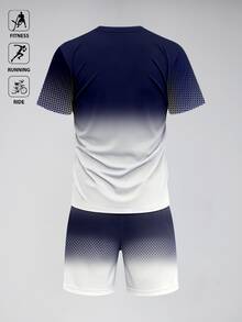 Gym Rark Men's Gradient Print T-Shirt & Shorts Sports Set - Multicolor - View 2