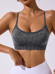 Slayform Women's Grey Seamless Sports Tank Top - Grey - View 5