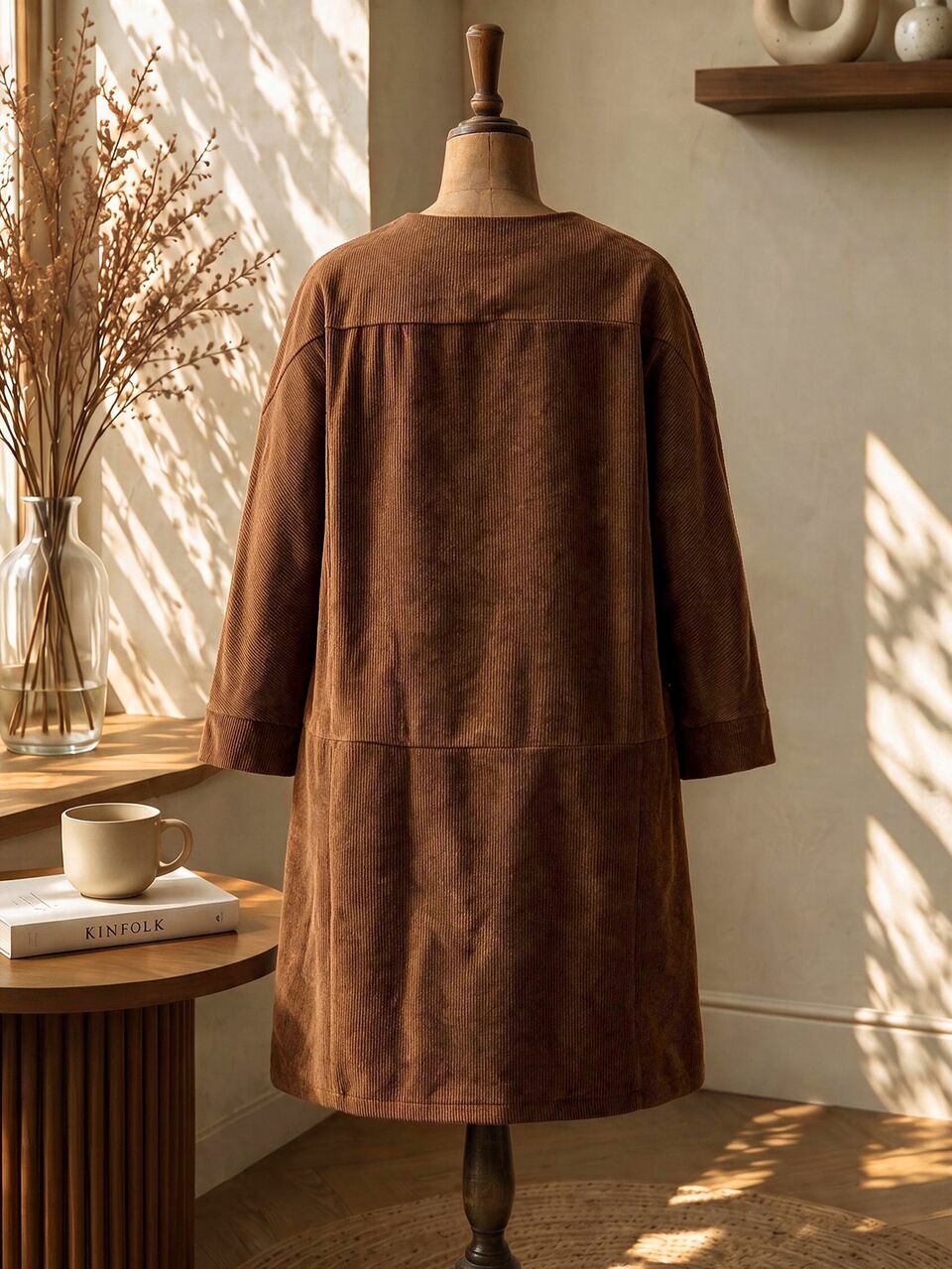 Plus Size Simple Fashion Floral Print Long Sleeve Dress