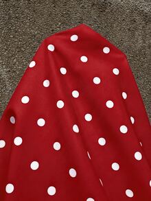 Muchica Spring/Summer Polka Dot Casual Versatile Commute Date Plus Size Jacket - Red - View 3