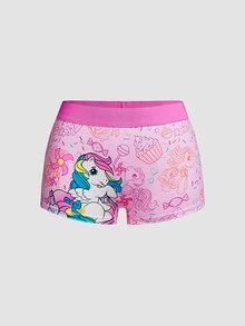 Chillnights My Little Pony X SHEIN 3 قطع/مجموعة سراويل داخلية نسائية بطبعة كرتونية - متعدد الألوان - مشاهدة 9