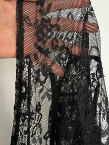 Viva Relle Setelan 2 Potong Seksi Elegan Ukuran Plus untuk Pesta Musim Gugur/Dingin - Hitam - View 8