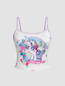 Chillnights My Little Pony X SHEIN 2pcs Fantasy Pony Cartoon Print Underwear - Multicolor - View 4