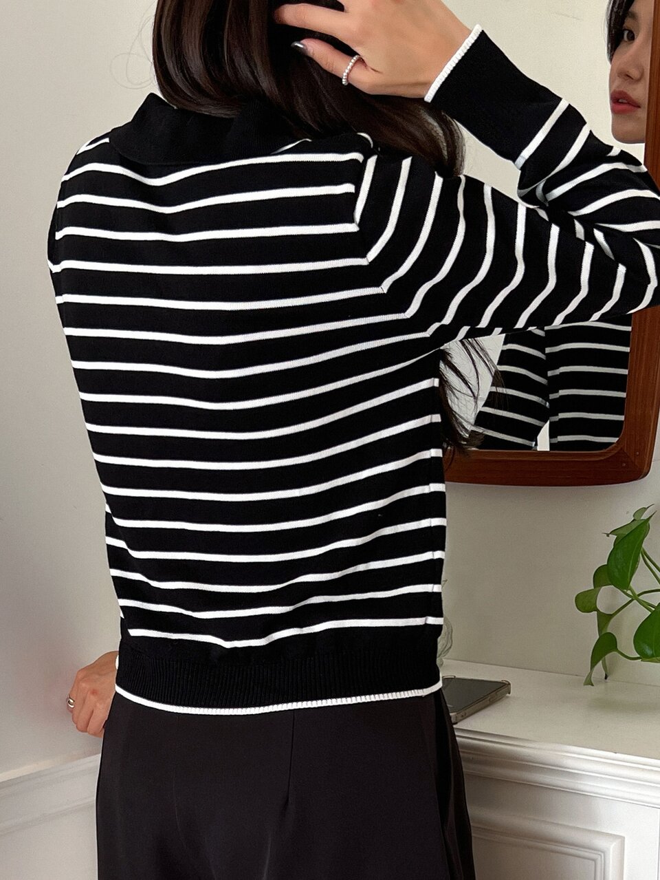 Women's Striped Casual Versatile Daily Long Sleeve Sweater Fall