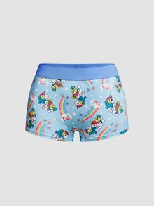 Chillnights My Little Pony X SHEIN 3 قطع/مجموعة سراويل داخلية نسائية بطبعة كرتونية - متعدد الألوان - مشاهدة 11