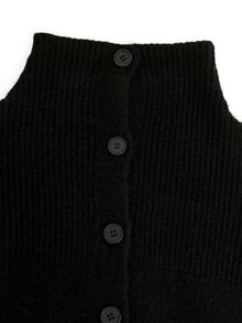 GlowEve Cardigan Wanita Warna Polos Kasual Serbaguna untuk Sehari-hari - Hitam - View 5