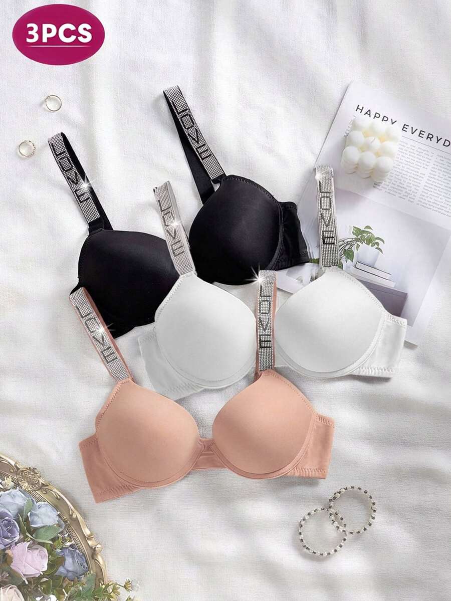 DesireSculpt 女款鋼圈內衣 3 件組 - 彩色 - 查看 1