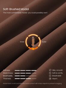 GLOWMODE Soft-Brushed Modal Find Your Glow Wide-Leg Pants With Front Seam & Adjustable Drawstring Waist Daily Casual Summer Wear - Brown - View 4