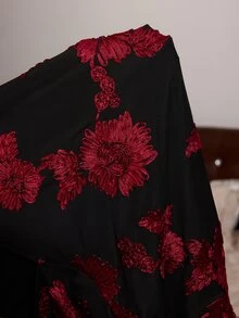 Slumberist Spring/Summer 3D Floral Embroidery Sexy Camisole Plus Size Nightgown, Wearable Loungewear - Black - View 7