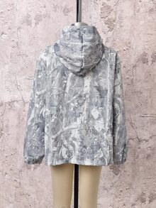 SHEIN 兒童青少年男孩休閒拼接色連帽外套，輕量寬鬆拉鍊連帽夾克，開學季秋季穿著 - 彩色 - 查看 6
