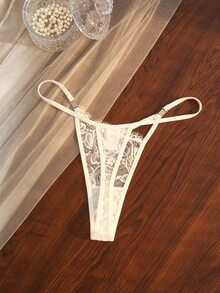 Divavoom 1pc Women's Lace Thong - White - View 2