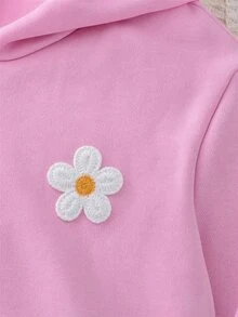 女童休閒多功能舒適蝴蝶印花連帽拉鍊針織外套 秋冬服飾 - 彩色 - 查看 4