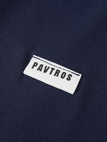 PAVTROS 男士青蛙鈕扣設計長袖休閒寬鬆夾克 - 藏蓝色 - 查看 4