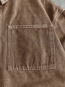 AXEPEAK Men's Fashion Casual Washed Set - Brown - View 7