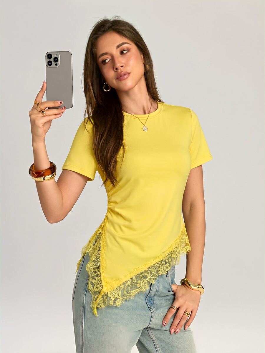 Women T-Shirts - Yellow - View 1