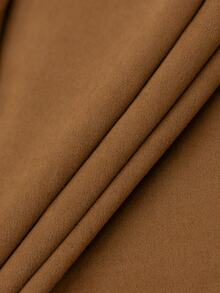 SHEIN Holidaya Autumn Suede Brown Vest Dress - Brown - View 9