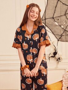 Provexi Provexi Set Piyama Wanita Motif Halloween - MultiWarna - View 7