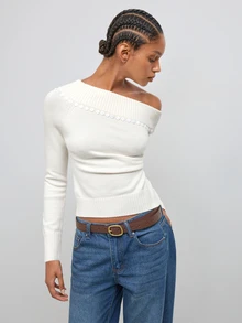 Maija Women's Gentle Button Decor Long Sleeve Knit Top For Vacation,Going Out Outfits, Work Outfits For Women,Fall Clothes - Apricot - View 6