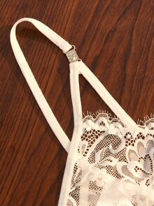 Divavoom 1pc Women's Lace Thong - White - View 4