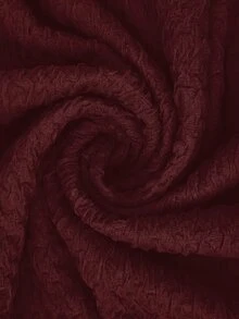 SHEIN Clasi Women's Summer Casual Contrast Trim Short Dress - Burgundy - View 7