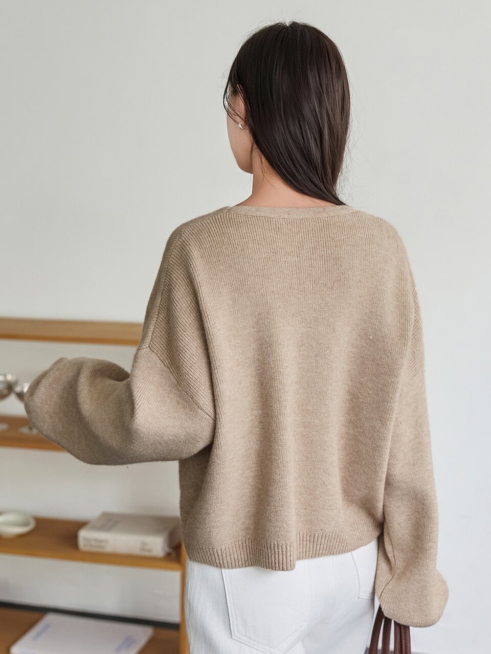 Women's Solid Color Casual Versatile Daily Long Sleeve Cardigan Fall