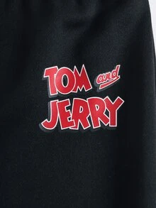 TOM & JERRY X SHEIN Baby Boy Cartoon Print Long Sleeve Hoodie And Sweatpants Casual Set - Multicolor - View 7