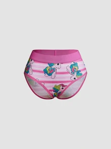 Chillnights My Little Pony X SHEIN طقم كاميسول وسروال داخلي بفيونكة وخطوط وردية 4 قطع - متعدد الألوان - مشاهدة 12