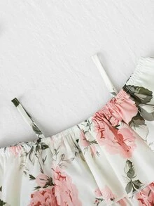 SHEIN Baby Girl & Mom Matching Floral Print Vacation Dress - Baby Pink - View 6