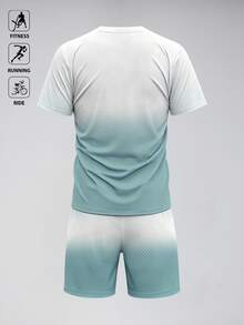 Gym Rark 男士牛角印花短袖T恤與短褲運動套裝 - 彩色 - 查看 2