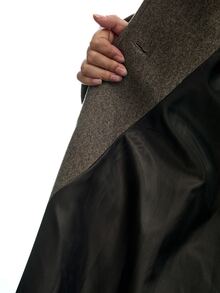 LYSMO Mantel Elegan Wanita Lengan Panjang Kancing Tunggal Warna Polos - Khaki - View 8