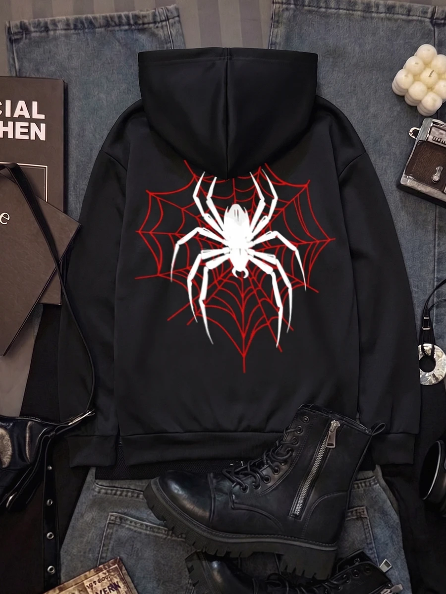 Áo nỉ hoodie dáng rộng thoải mái phong cách tối giản thường ngày cho nữ thiếu niên, phù hợp mùa thu/đông - Nhiều màu - Xem 1