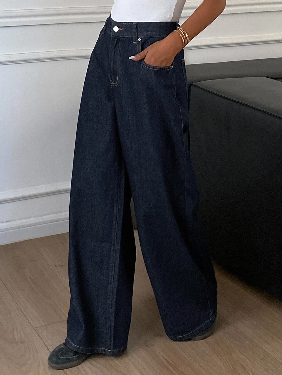 Women's Loose Straight Leg Casual Denim Jeans