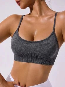Slayform Women's Grey Seamless Sports Tank Top - Grey - View 9